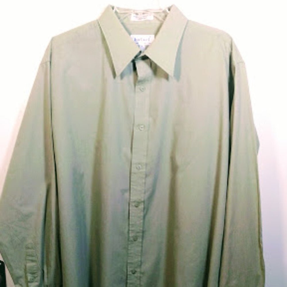 Rafael long sleeve cotton blend Light Green button down shirt - Size XL